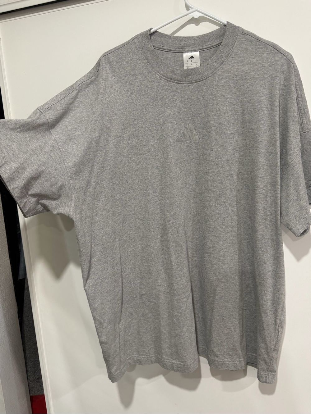 adidas Light Gray Short Sleeve Performance Tee